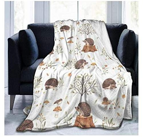 Chickwin Chickw1 Flanelldecke Kuscheldecke, 3D Süßes Tier Super Soft Weiche Wohndecke Warm Flauschige Decke TV-Decke Mikrofaserdecke Sofadecke oder Bettüberwurf Tagesdecke (Igel,150x200cm)