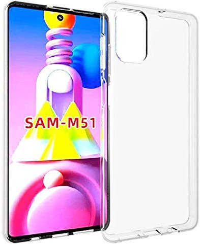 cofi1453® Silikon Hülle Basic kompatibel mit Samsung Galaxy M51 (M515F) Case TPU Soft Handy Cover Schutz Transparent
