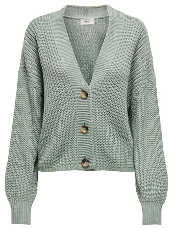ONLY Onlcarolspring L/S Cardigan Knt Maglione, Verde (Chinois Green), XS Donna