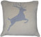 Steinnacher Mars & More Dekokissen Springender Hirsch 45x45cm (inkl. Füllung) beige blau Zierkissen Kuschelkissen flauschig