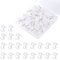 KINBOM 50pcs Push Pins Picture Hanger Hooks, Plastic Wall Hook Thumb Tacks Pin Hooks For Cork Board Map Photos Calendar(Transparent)