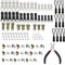Adisno 149 Stück Reißverschluss Ersatz Set, Ersatz Reißverschluss Zipper Set, Reißverschluss Reparatur mit Installieren Zange für Jacke, Zelt, Gepäck, Schlafsack, Koffer