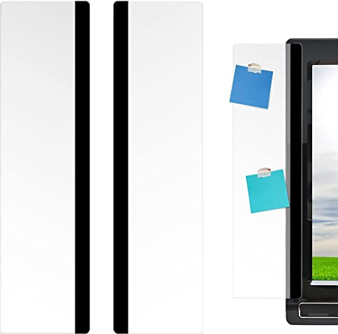 4 Pieces Computer Monitor Message Board, Monitor Sticky Note Board, Screen Memo Board Monitor, Acrylic Monitor Message Panel Monitor (Left and Right)