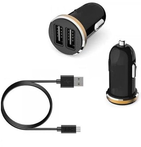 C22 Wit 2 USB Port Autolader 2.1A met 1 Meter USB Kabel geschikt voor o.a iPhone 3G 3GS 4 4S iPod Touch 3 4