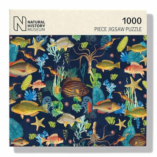 Natural History Museum Array of Marine Life Illustrations 1000 Piece Jigsaw Puzzle