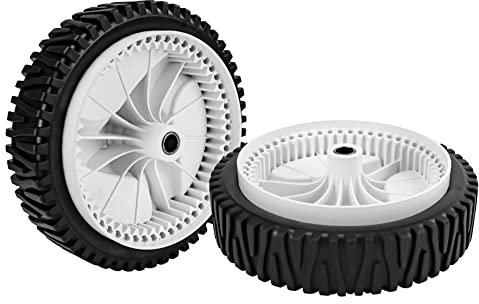 194231X427 194231X460 Front Drive Wheels 8 X 1.75 Inch for Craftsman Husqvarna 22 Self-propelled Mowers 532402567 532402657 583719501 181469 180658 532403111, White