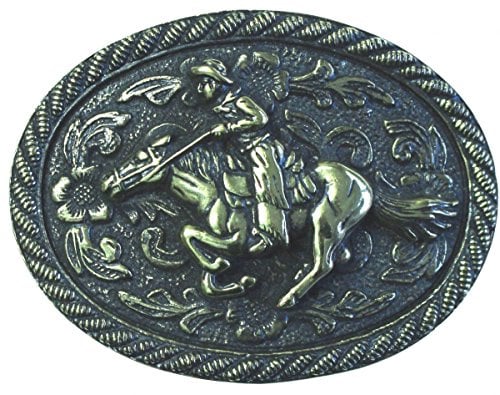 BELTINGER Gürtelschnalle Reiter 4,0 cm | Buckle Wechselschließe Gürtelschließe Reitaccessoires 40mm Massiv | für Reit-Outfit | Altmessing