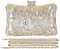 CORIOS Clutch Damen Strass Luxus Abendtasche Kristall Glitter Handtasche Glänzend Umhängetasche Elegant Schultertasche Portemonnaie Tasche für Cocktailparty Abendparty Tanzparty Geburtstag Silber
