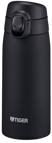 Bouteille isotherme Tiger MCT-K 350 mL Self-Locking One-Push, ouverture one-push, verrouillage automatique, sans BPA, conservation froid 24h et chaud 12h, conçue au Japon, couleur pierre noire