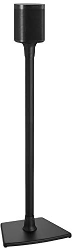 Sanus Wireless Speaker Stands Designed for Sonos One, One SL, and Play:1 - Easy, 15-Minute Assembly, Built-in Cable Management - Black/Single
