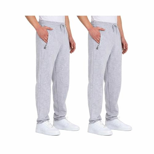 COMEOR Jogginghose Herren mit Reißverschlusstaschen Baumwolle Trainingshose - Sporthose Jogginghosen Männer Jogger | Jungen Freizeithose