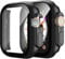Piuellia 2-Pack Hard PC Protective Case with Tempered Glass Compatible with Apple Watch Ultra 2 (2023)/Ultra 49mm, Anti-Scratch All Around Ultra-Thin Cover with Screen Protector for iWatch, Black