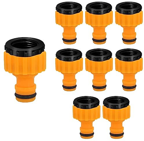 DITK-U 8 pezzi raccordo per rubinetto da giardino 1/2 pollici 3/4 pollici 2 in 1 plastica tubo da giardino connettore adattatore rubinetto