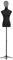 Schwarze Oberkörper-Schaufensterpuppe Armlos mit Metallständer und -kopf, Weibliche Kleiderform Mannequin-Körpertorso Höhenverstellbar für Pullover, Kleidung, Hochzeitsdisplay (Color : Tripod Stand,