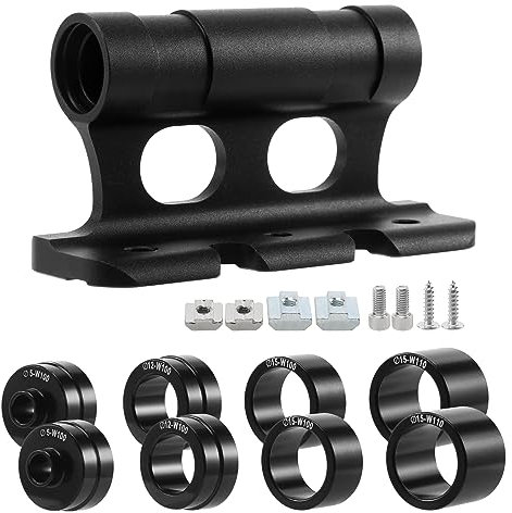 CosyCaya Gabelhalterung Fahrrad, Vielseitiger Bike Block Gabelhalterung Auto Fahrrad Dachträger Gabelhalterung, Fahrradgabelhalterung Tragbar Mit 8 Paare Seitenabdeckungen M5/M12/M15x150mm M15x110mm
