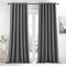 KGORGE Thermo Gardinen für Große Fenster Vorhänge Grau Blickdicht Ösenvorhang 2er Set 245 x 200 cm(HxB) Wohnzimmer Verdunklungsgardine Wärmeisolierend
