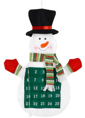 DAMILY Adventskalender zum Befüllen Stoff für Jungen Mädchen Stitch Weihnachtskalender 2023 Kinder Personalisierte Weihnachtsdeko (Schneemann)