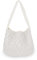 FuninCrea Gesteppte Tote Bag für Frauen, Nylon Große Puffy Handtasche mit Reißverschluss, Gittermuster Umhängetasche mit Breitem Griff zum Shopping (Weiß)