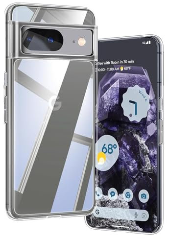 Custodia compatibile per Google Pixel 8, 5G Crystal Clear Google Pixel 8, custodia protettiva in morbido TPU, ultra [sottile Slim Fit], smartphone per telefono Google 8