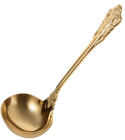Cabilock cuchillo y tenedor de acero inoxidable cucharón dorado grande Cucharón de sopa cucharas de sopa mostrada cucharón cuchara sopera utensilio de cocina alimento cucharada