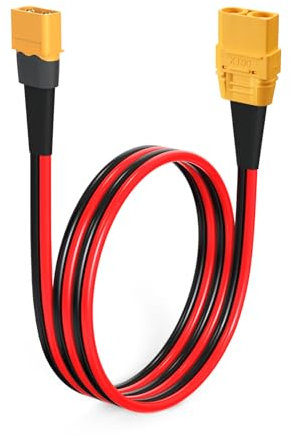 ELFCULB XT60 auf XT90 Kabel, 10AWG XT90 zu XT60, XT60 Stecker auf XT90 Buchse Verlängerungskabel für RC Lipo FPV Drone(60 cm)