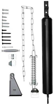 Ideal Security BK8160 Ferme-porte avec barre de torsion et chaîne de porte Noir