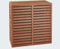 EVOLAR Evo-Cover Abdeckung/Verkleidung für Klimaanlage und Wärmepumpe für Außengerät Garten Balkon – Schutzgitter/Sichtschutz aus WPC mit Lamellen – Modell: LARGE, Farbe: TROPIKAL TEAK