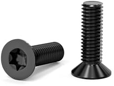 ORTAVA 20 Stück Senkkopfschrauben M4 x 10 mm, M4 Senkkopfschrauben Torx Edelstahl 304, Senkkopfschraube mit Innensechsrund/Torx (ISR/TX) nach Norm ISO 14581 / DIN 965, für Maschinen, Geräte (Schwarz)
