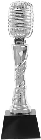 LALADEFIEE Microphone Music Trophies Resin Singing Contest Award Versatile Decorative Trophy