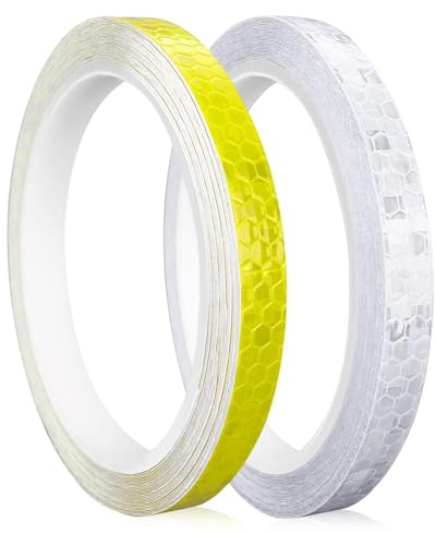 YHTCC 2 Rolls of Reflective Tape, Reflective Stickers,Waterproof Self-Adhesive Warning Labels for Vehicles, Bicycles, Helmets,Clothing