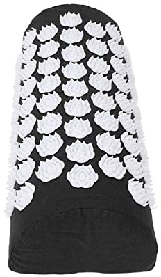 JTLB Nacken- und Rückenmassagekissen mit Akupressurpunkten, Kissen Zur Linderung von Kopfschmerzen und Migräne, Ergonomisches Blumendesign, aus ABS, Baumwolle (Schwarz)