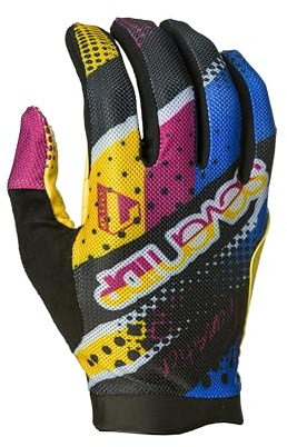 Seven iDP 7iDP Youth Transition Full Finger MTB Cycling Gloves (80's Reflex, Youth Medium)
