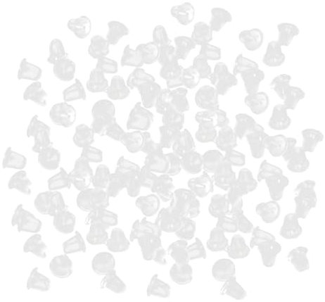 Lot de 200 fermoirs de boucles d'oreilles en silicone, fermoirs de boucles d'oreilles de remplacement en caoutchouc, supports de goujons sécurisés, bouchons arrières, fermoirs de boucles d'oreilles