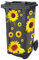3 PAGEN® Mülltonnenaufkleber Sonnenblume – Mülleimer Aufkleber - Sticker für die Mülltonne - Blumenmotiv – wasserfest, langlebig & selbstklebend – Größe 3-21cm -15 Stück