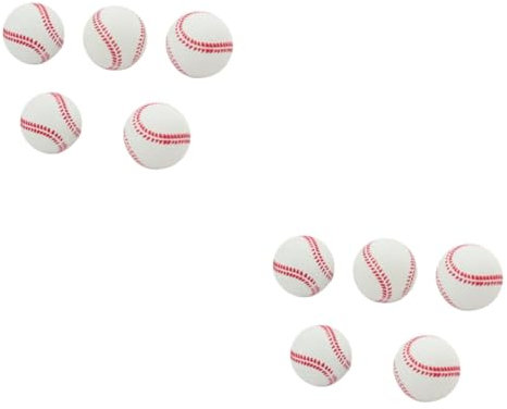JUMPLAWN 2 Sätze Gummiball Sport Bälle Abprallen Lassen Bounce-Ball Trainingsball Weiß 5 Stück * 2