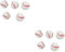 JUMPLAWN 2 Sätze Gummiball Sport Bälle Abprallen Lassen Bounce-Ball Trainingsball Weiß 5 Stück * 2