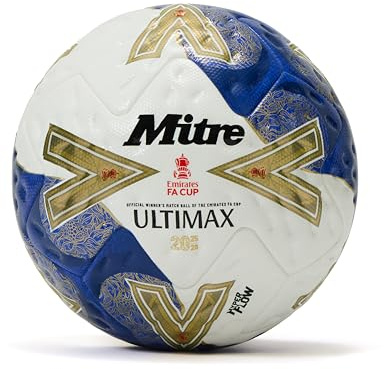 Mitre Adult Unisex FA Cup Winn R Ultimax Pro 2526 Football, White/Gold/Blue/Red, 5