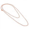 Vestopazzo, Collana Lunga Placcato Oro Rosa E Rame, Ciondoli Cristalli in Vetro Rosa Cipria, Niclel Tested