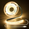 Aclorol USB COB LED Strip Light 4M Warm White Flexible and Cuttable LED Tape Light High Density 320LEDs/M USB Strip Light for Bedroom Kitchen Cabinet Cupboard TV Monitor Display CRI85+ 8mm Width