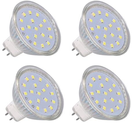 ShuoHui MR16 GU5.3 12V 3W Warm White 3000K 120 Degree 300LM GU5.3 20W Halogen Replacement 50mm AC DC 12V GU5.3 LED Recessed Spotlight Warm White Non-Dimmable (2)