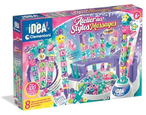 L'Atelier des Stylos Édition Messages Kit 8 Stylos à Créer Dès 6 Ans | Loisirs créatifs, idée cadeau enfant DIY - Compose des mots doux et déclarations personnelles pour un proche
