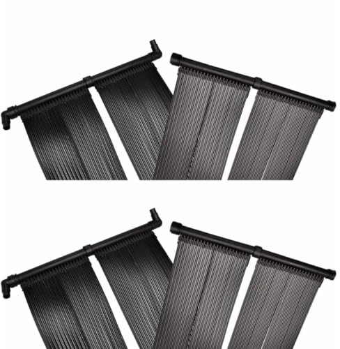 sephironlbb Pannello solare riscaldante per piscina, 4 pezzi, 80 x 620 cm, collettore assorbente per piscina e piscina da giardino, compatibile con pompe da piscina, scambiatore di calore per esterni