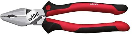 Wiha Alicates universales Industrial con DynamicJoint® y OptiGrip con filo de corte extralargo 225 mm, 9 (32320)