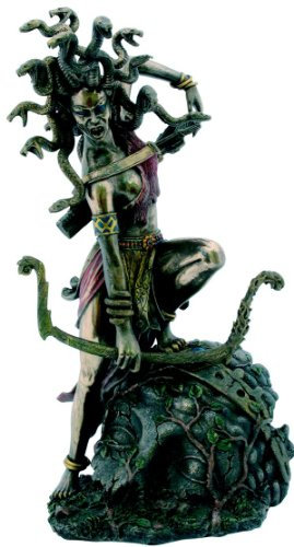 Sascosia Medusa im Kampf mit Bogen Figur Skulptur Statue