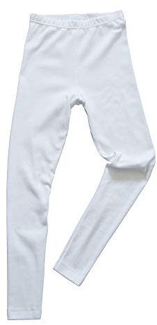 HERMKO 2720 Kinder Legging unisex aus 100% Bio-Baumwolle für Mädchen und Knaben, Farbe:weiß, Größe:152