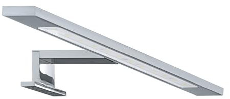 EGLO LED Spiegelleuchte Imene, Lampe Spiegel Badezimmer, Alu in chrom, Glas satiniert in weiss neutralweiß