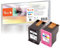Peach H301 Spar Pack Druckköpfe XL (BK, C) ersetzt HP No. 301XL, CH563EE, CH564EE für z.B. HP Envy 5534 e-All-in-One, HP Envy 5530, HP DeskJet 3050, HP DeskJet 2540, HP OfficeJet 4634, Schwarz, Color