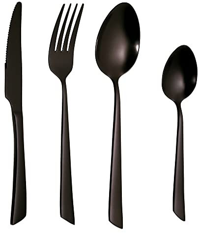 Ménagère 16 Pièces Inox Noir - 40116