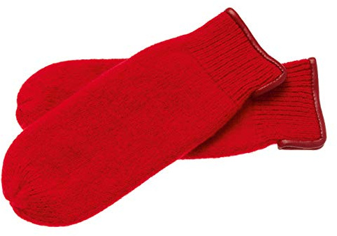 Roeckl klassischer Damen Walkfäustling aus Schurwolle - Rot (450) - 19 cm (7)