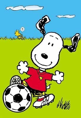 Peanuts – Snoopy Fußball – 70 x 100 cm zeigt/Poster